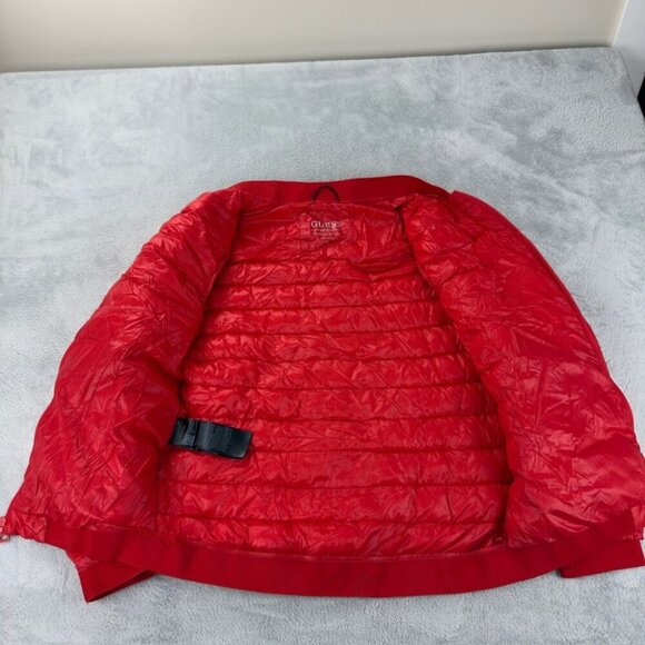 Guess Puffer Red Jacket Men’s Size Medium - Picture 9 of 14
